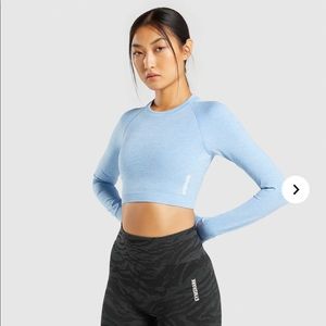 Gymshark Adapt Marl Seamless Long Sleeve Crop Top